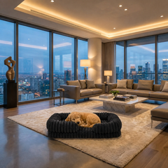 Black Lounger Dog Bed